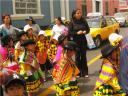 children crossing the road, trujillo, peru
