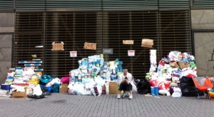 Items donated by Hongkongers pile up